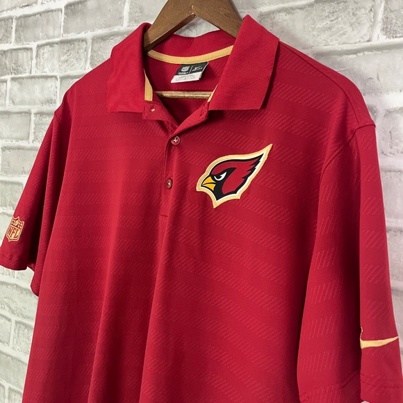 Arizona Cardinals x Nike NFL On Field Apparel Gold Trim Polo Shirt Mens Large - Picture 2 of 8